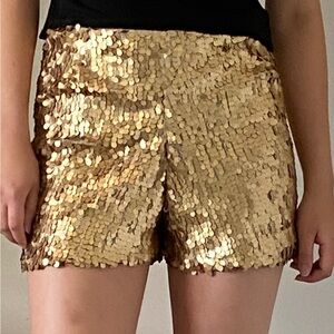 BETSY MOSS Sequin Shorts